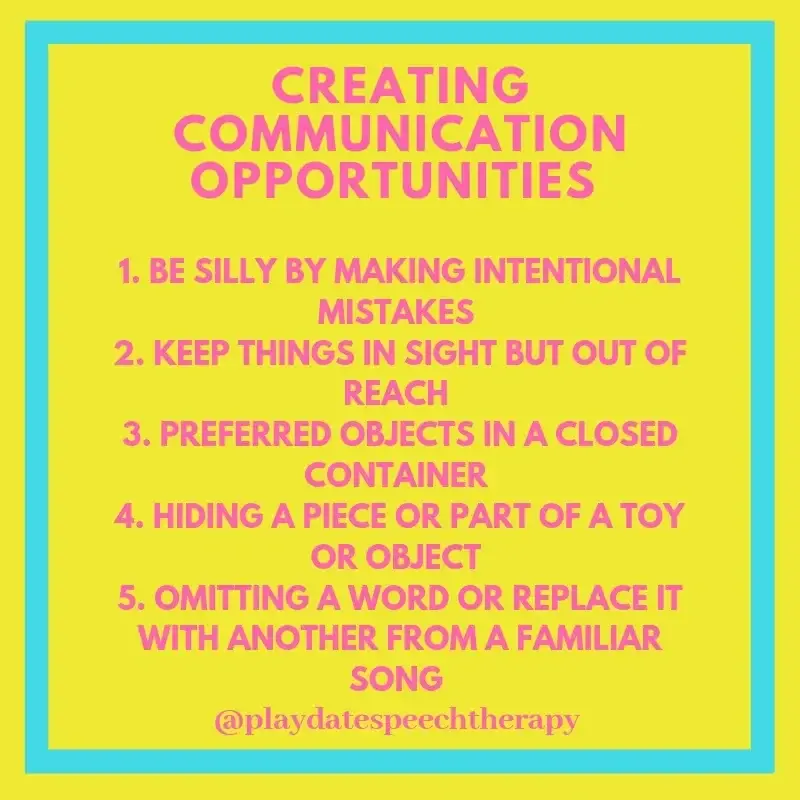 Five ways to create communication opportunities for children
