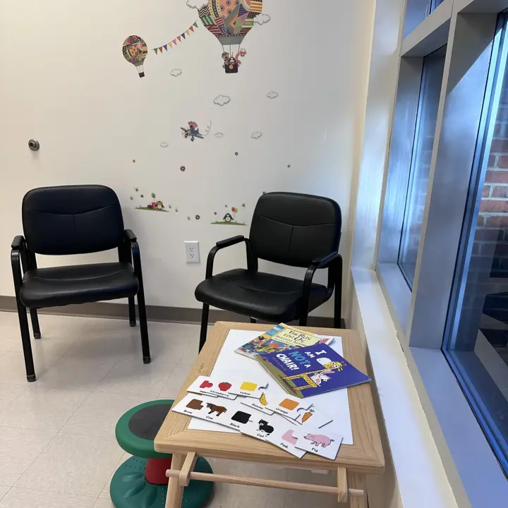 Speech therapy room at Playdate Speech Therapy in Charlotte, North Carolina